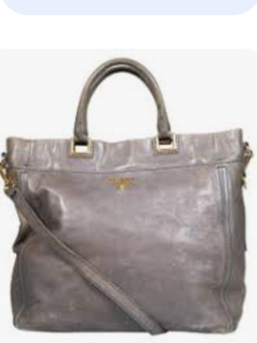 PRADA Glace Calf Convertible Tote / Satchel - Picture 11 of 12